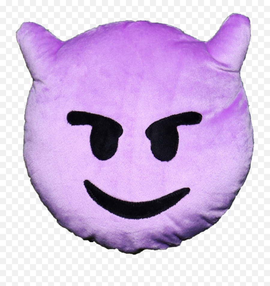 Smiling Purple Devil Emoji Pillow 30x30 Cm And 40x40 Cm,Future Emoji