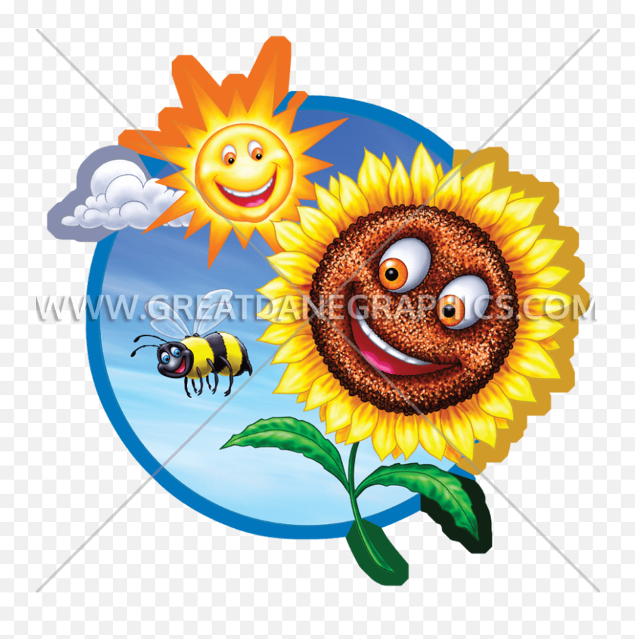 Sunflower Smile - Happy Emoji,Sunflower Emoticon