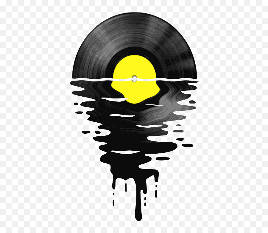 Vinyl Lp Record Sunset Yellow Sweatshirt Emoji,Vinyl Record Emoji