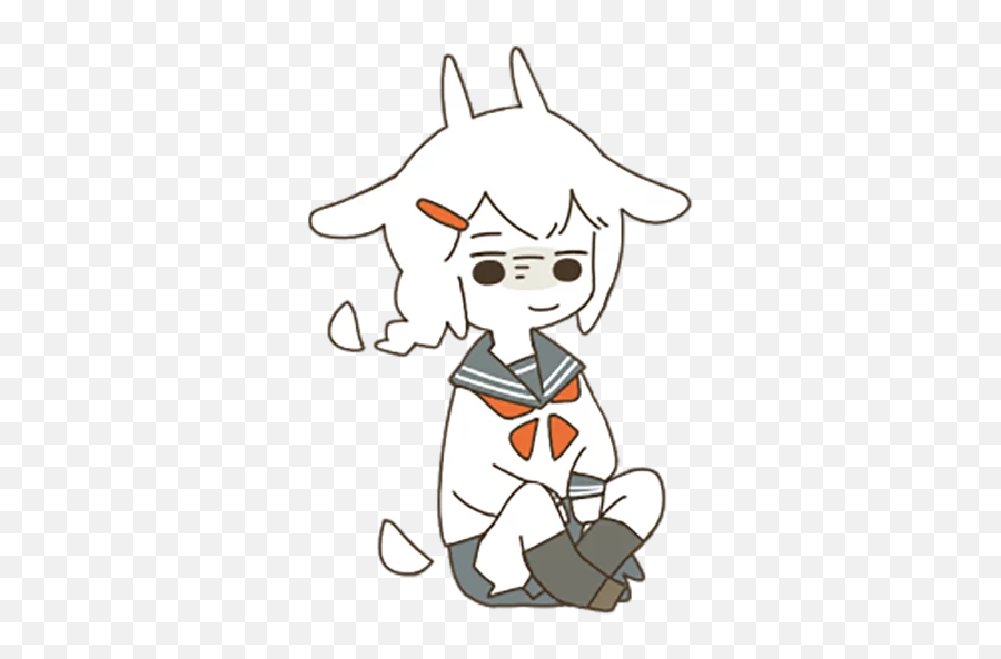 Goat Girl By Sr Telegram Stickers Emoji,Goat Twitch Emoji