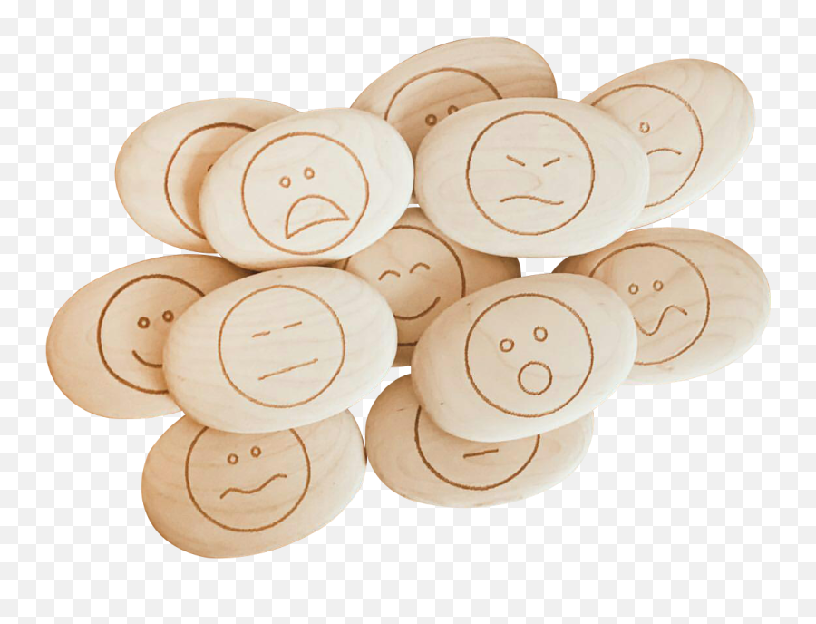 Wood You Like To Play Natural Emotion Pebble Set - Happy Emoji,Emotion Culture
