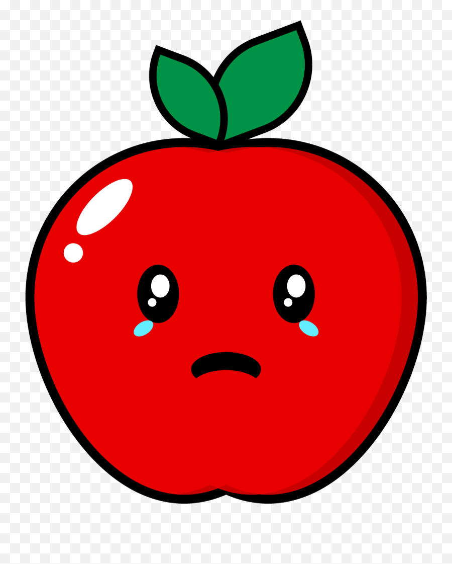 Sad Apple Clip Art - Dot Emoji,Apple Sad Emoji