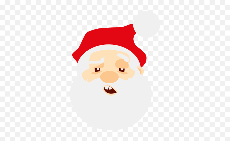 Sleepy Santa Claus Emoticon - Santa Claus Face Png Emoji,Santa Emoji