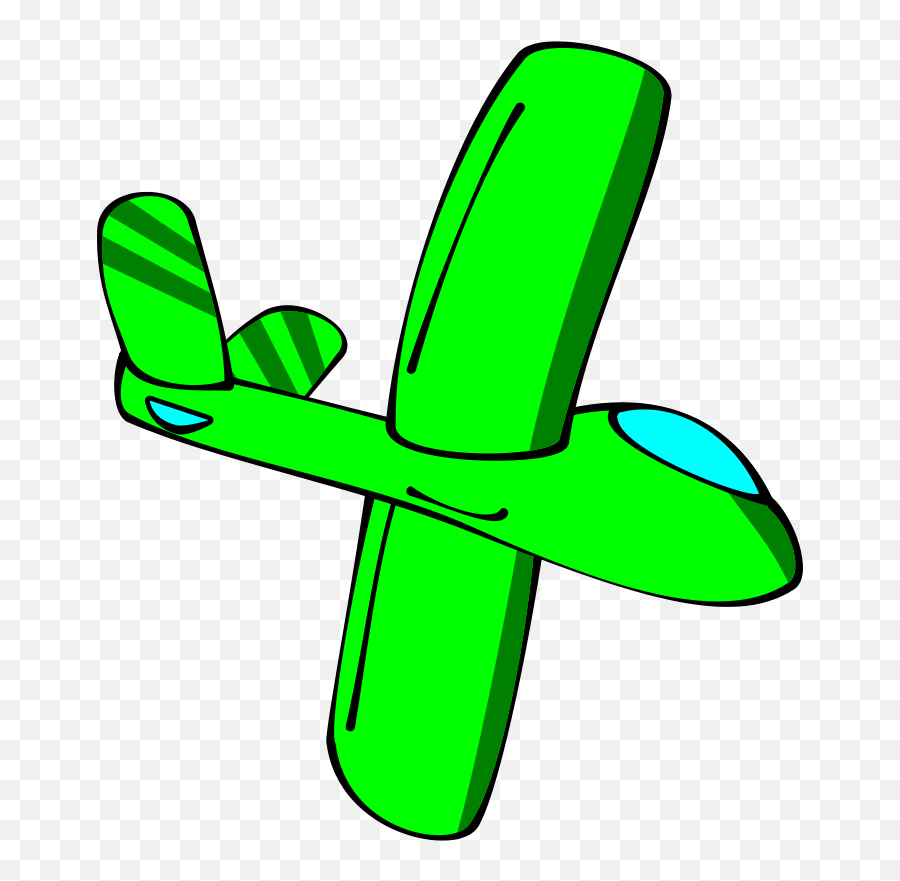 Free Clip Art Green Cartoon Glider By Lhabc - Glider Green Emoji,Animated Plane Emoticons