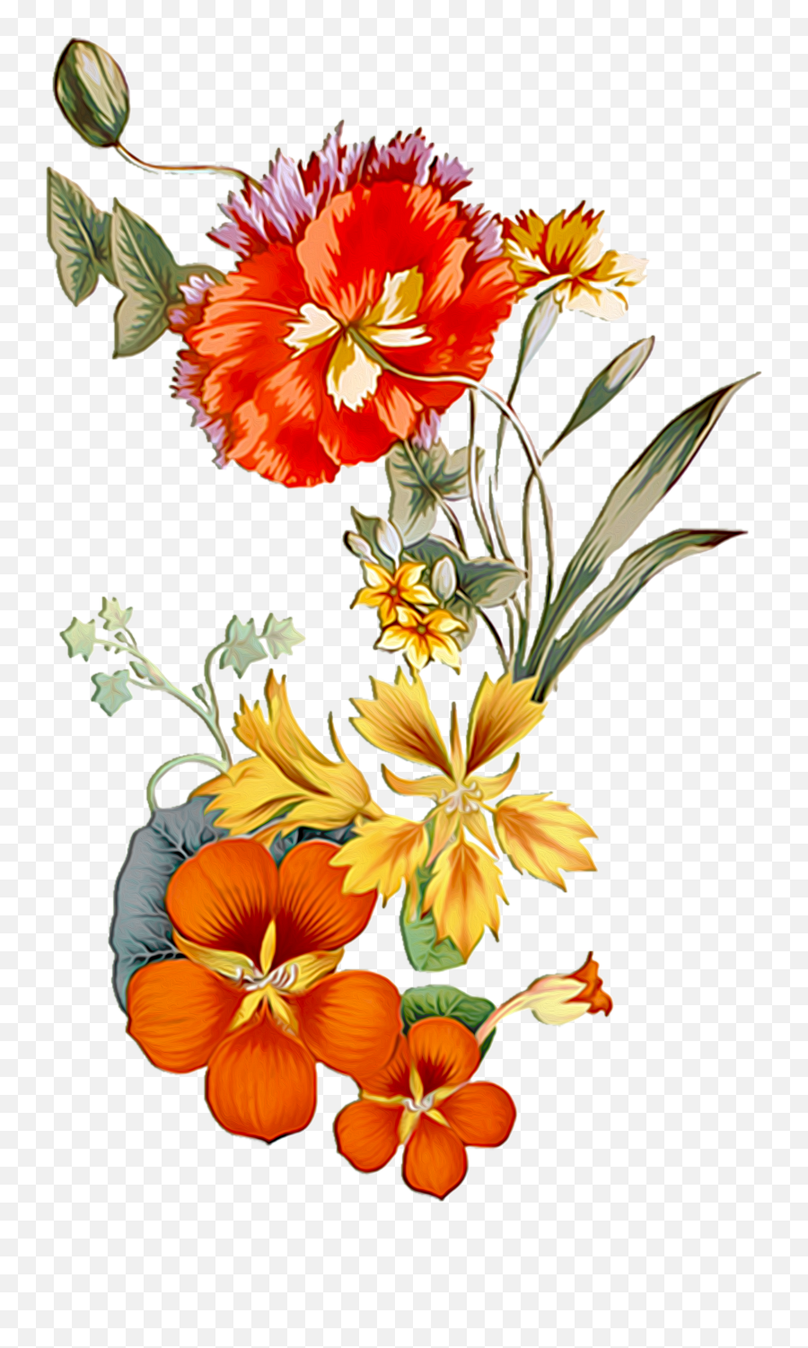 Flower Drawing Botanical Flowers - Floral Emoji,Flower Emoji Pillow