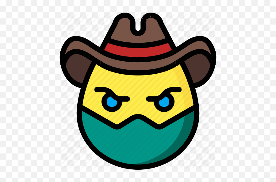 Cowboy Emojis Emotion Face Masked Smiley Icon - Download On Iconfinder Costume Hat,Cowboy Hat Emoji