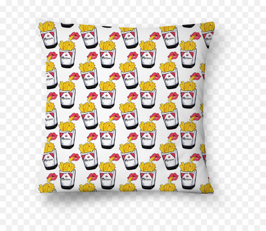 Almofada Fumando Batata Frita De Veado - Happy Emoji,Emoticon Fumando