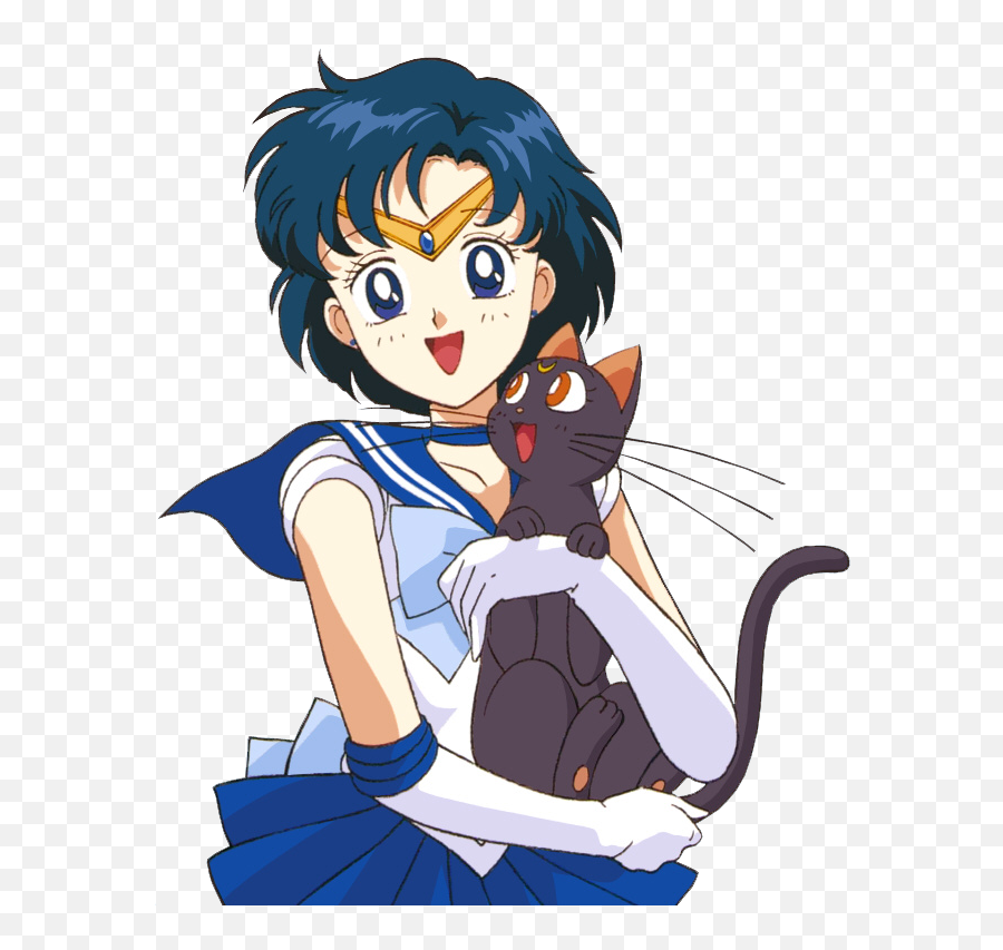 Fyeahsailormoon Photo Sailor Moon Sailor Mercury - Sailor Mercury And Luna Emoji,Anime Emoticon Mouth-muffle