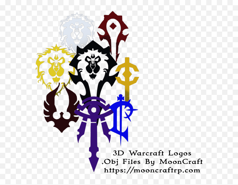 Warcraft Logo Obj File Downloads U2013 Mooncraft 3d Art - Decorative Emoji,Rogue Warcraft Emoji