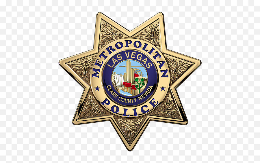 Las Vegas Metropolitan Police Department - L V M P D Badge Over White Leather Womenu0027s Tshirt Metro Police Badge Las Vegas Emoji,Cop Badge Emoticon