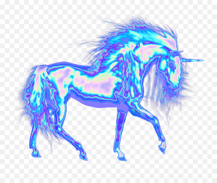 Unicorn - Glitch Horse Aesthetic Emoji,Mermaid Emoji