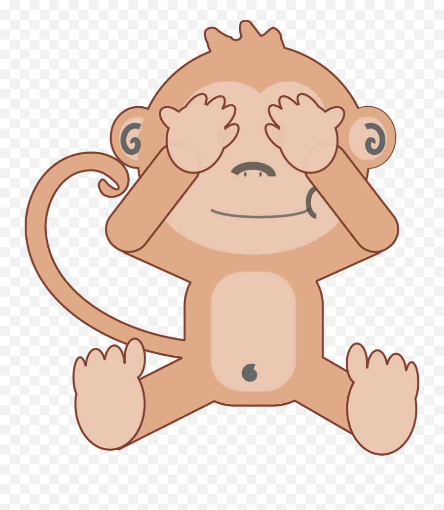 Monkey Speak No Evil Clipart - Happy Emoji,Speak No Evil Monkey Emoji