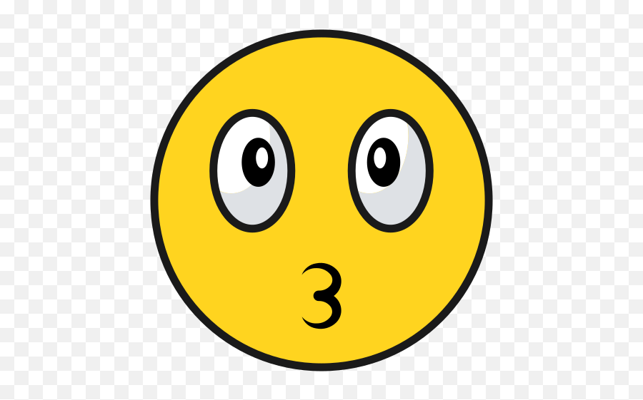 Emoji Kiss Emoticon Free Icon Of Emojis - Coloredoutlined Dot,Emoticon Upset Sweet