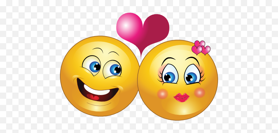 Lovely Couple Smiley Emoticon Clipart Funny Emoji Faces - Lovely Clipart,Funny Emoji Faces