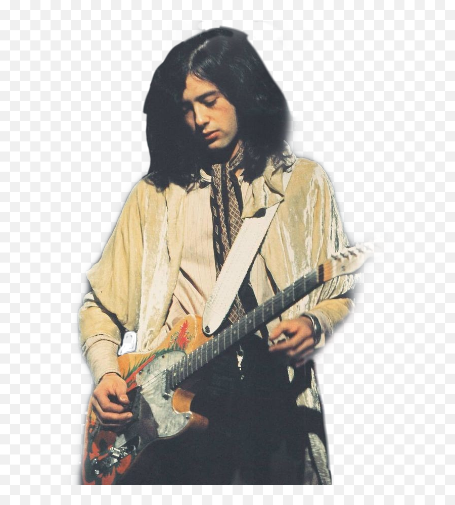 Jimmypage Jimmy Page Ledzeppelin Led Sticker By Say - Jimmy Page Playing Dragon Telecaster Emoji,Jimmy Page With Guitar Showing Emotion Pics