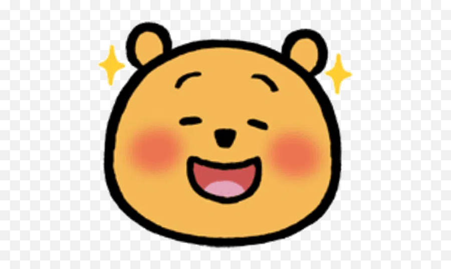 Pooh Head Whatsapp Stickers - Happy Emoji,Pooh Emoji