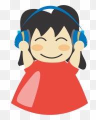Black Haired Girl With Red Dress Headphones Clipart Free - Wearing Headphones For Just An Hour Could Increase The Bacteria In Your Ear By 700 Times Emoji,Red Dress Dancing Emoji