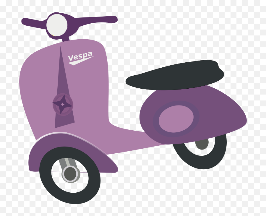 Free Clip Art Purple Vespa Scooter By Chatard Emoji,Emoticon Moped