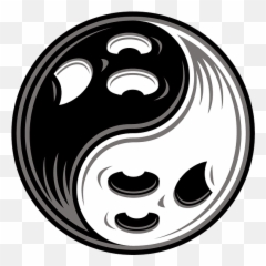 Ghost Yin Yang Black And White Kids T - Shirt For Sale By John Emoji,Yin-yang Emoji Iphone