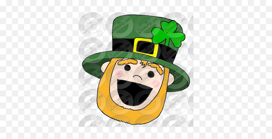 Excited Leprechaun Picture For Classroom Therapy Use Emoji,Irish Emoji