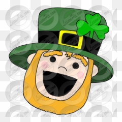 Excited Leprechaun Picture For Classroom Therapy Use Emoji,Irish Emoji