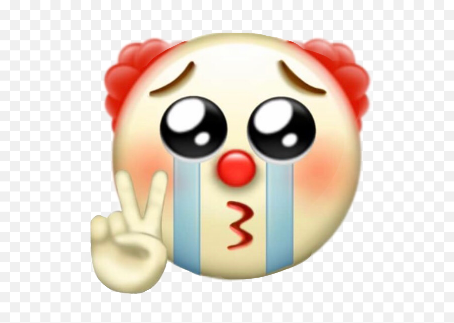 Emoji Clown Sad Kissyface Sticker By Gibby - Clown Meme,Kissie Face Emoji