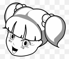 Faces Clipart Cousin Faces Cousin - Small Girl Face Outline Emoji,Cousin Emoji