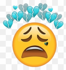 Broke Broken Heart Bluefacebaby Sticker By Mamasu203c - Corazón Roto Emoji,Broke Emoticon