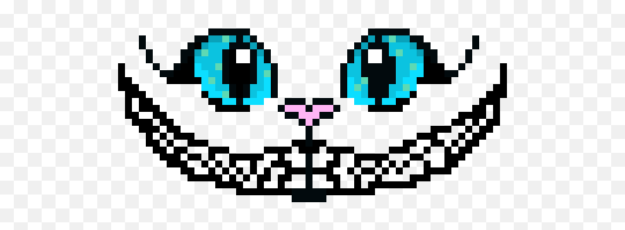 Pixel Art Gallery - Transparent Cheshire Cat Smile Png Emoji,Cheshire Cat Emoticon