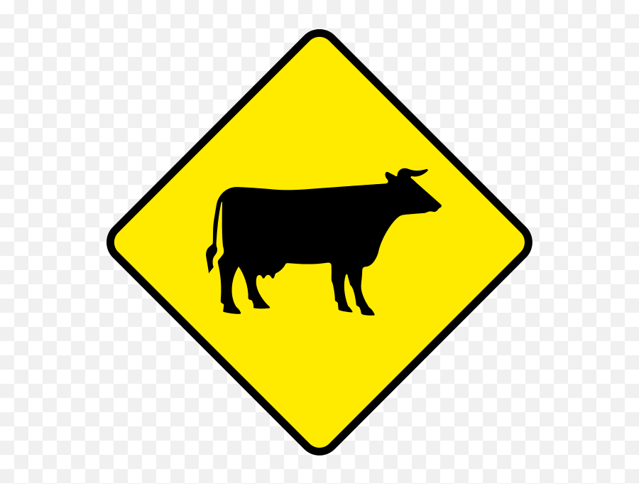 Ireland Road Sign W 151 - Caution Cows In Road Emoji,Road Emoji