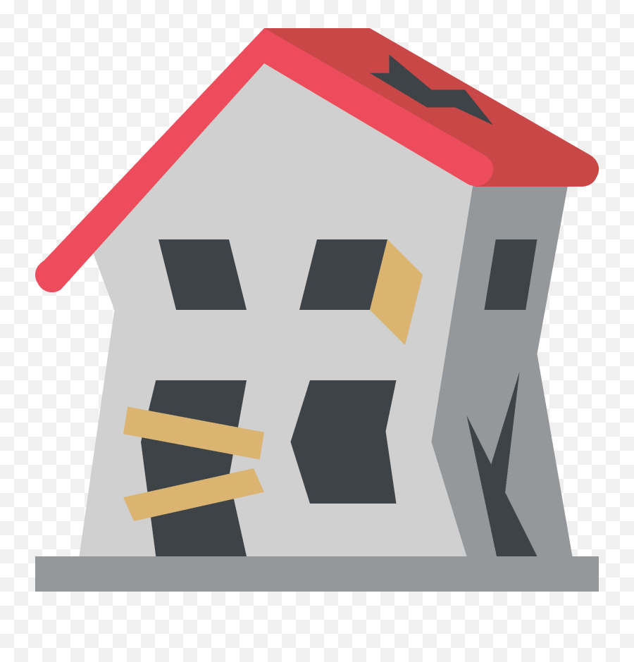 Derelict House Emoji Clipart - Abandoned Buildings Svg,Home Emoji