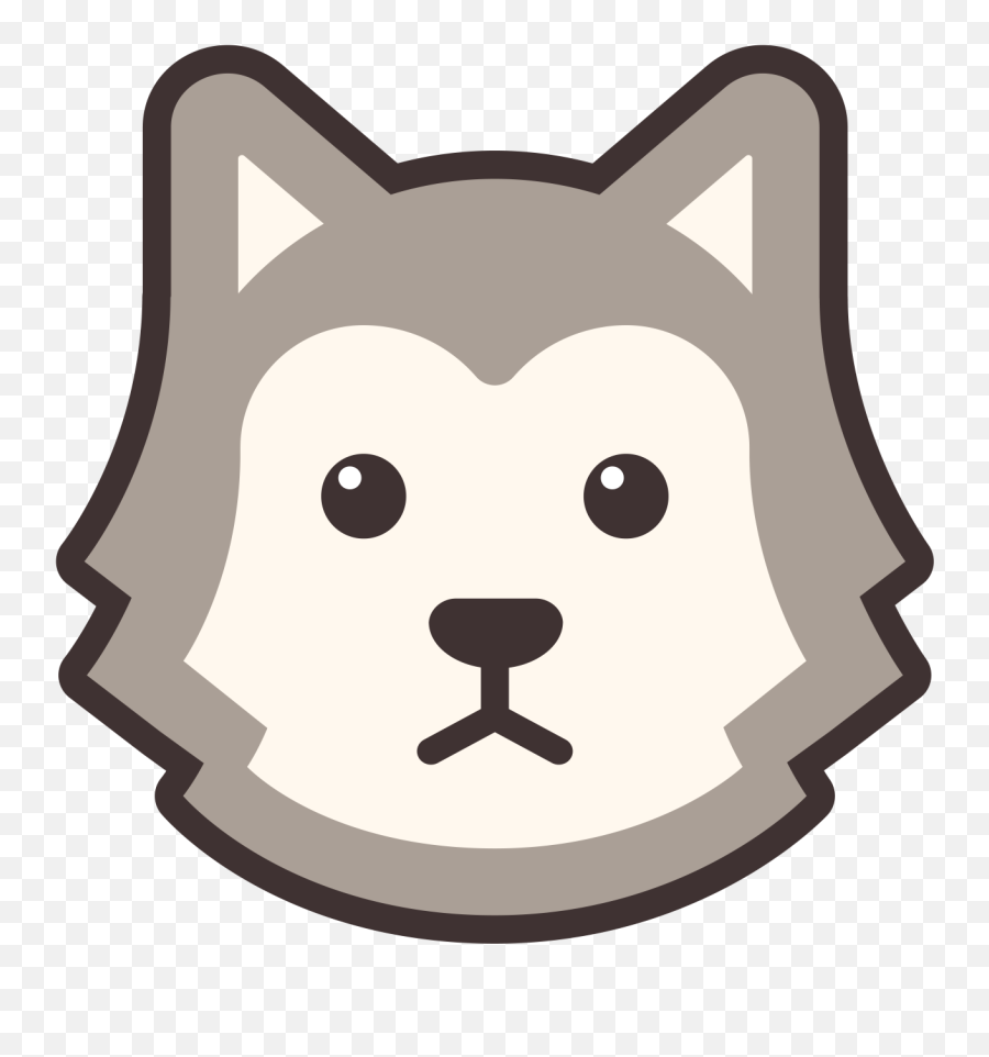 Love - Cute Husky Cartoon Transparent Emoji,Husky Emoji