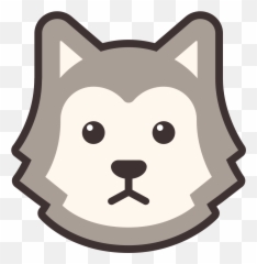 Love - Cute Husky Cartoon Transparent Emoji,Husky Emoji