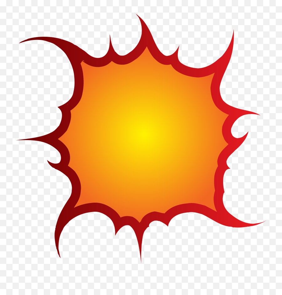 Explosion Clipart Orange Explosion - Vektor Api Bulat Emoji,Missle Emoji