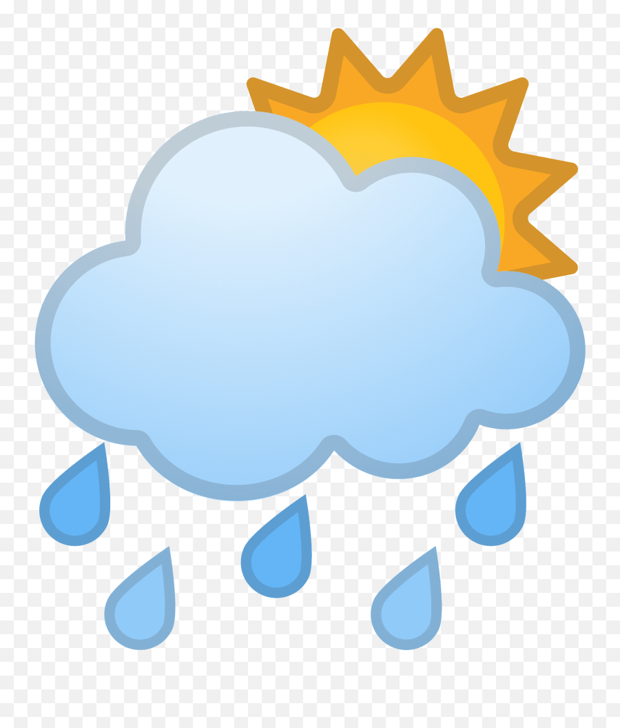 Sun Behind Rain Cloud Icon - Rain Cloud Transparent Emoji,Sun Emoji For Computer