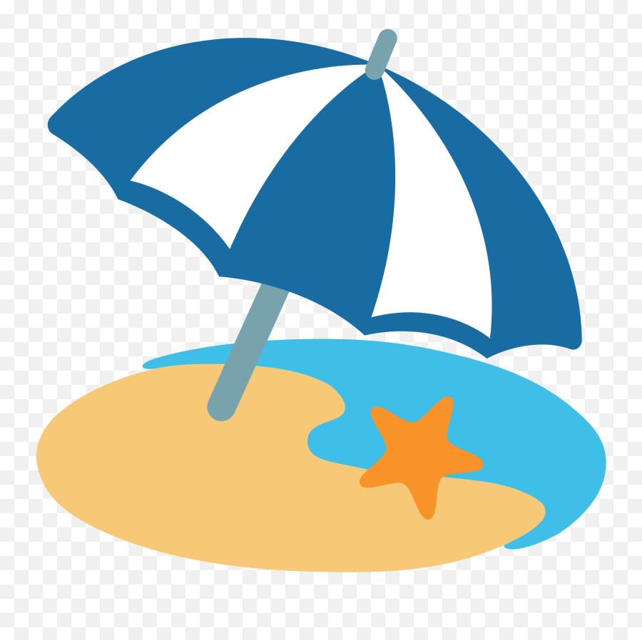 Emoji U1f3d6 - Beach Emoji Png,Ten And Umbrella Emoji