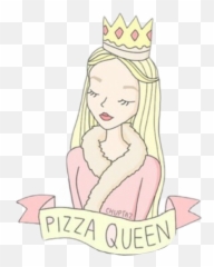 Pizza Queen Pink Girlie Girly Sticker - Fictional Character Emoji,Girlie Emoji