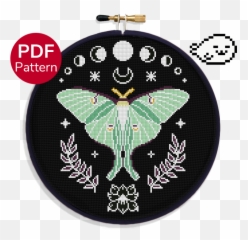 Mystical Luna Moth - Cross Stitch Pattern Emoji,Stitches Emoji