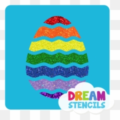 Easter Egg Glitter Tattoo Stencil - Glitter Stencil Emoji,Emoji Temporary Tattoos