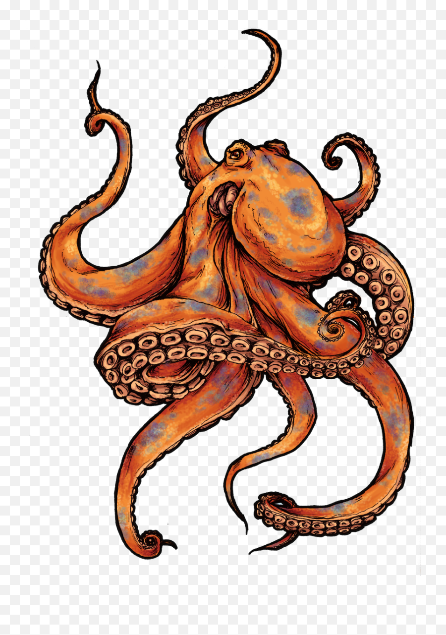 Download Tattoo Black - Andgray Sleeve Picture Octopus Colored Octopus Tattoo Design Emoji,:octopus: Emoticon