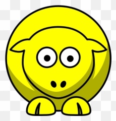 Sheep Looking Straight Yellow Clip Art - Sheep Clker Emoji,Pittsburgh Steelers Emoticon