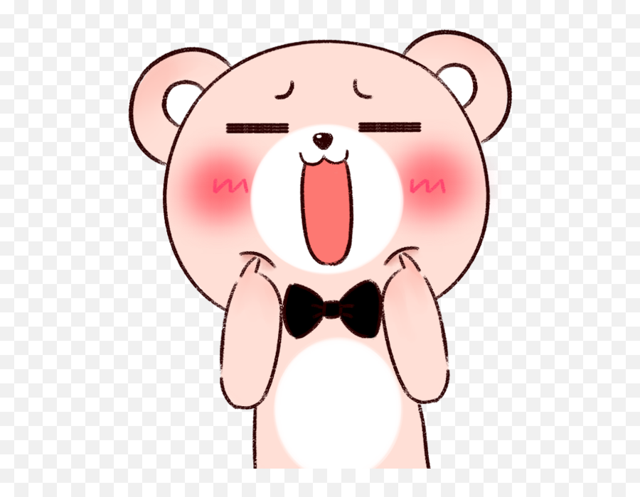 Bear Emoji Png - Emoji Bear Kawaii Freetoedit Happy,Bear Emoji