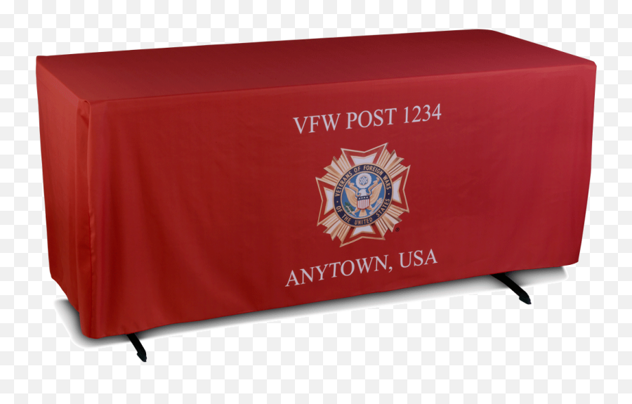 6 Feet 3 Sided Custom Table Cloth With Your Logo And Message - Box Emoji,Emojis Stron