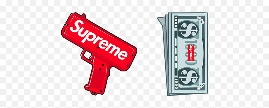 Pin - Supreme Custom Cursor Emoji,Gun Emoji No Background