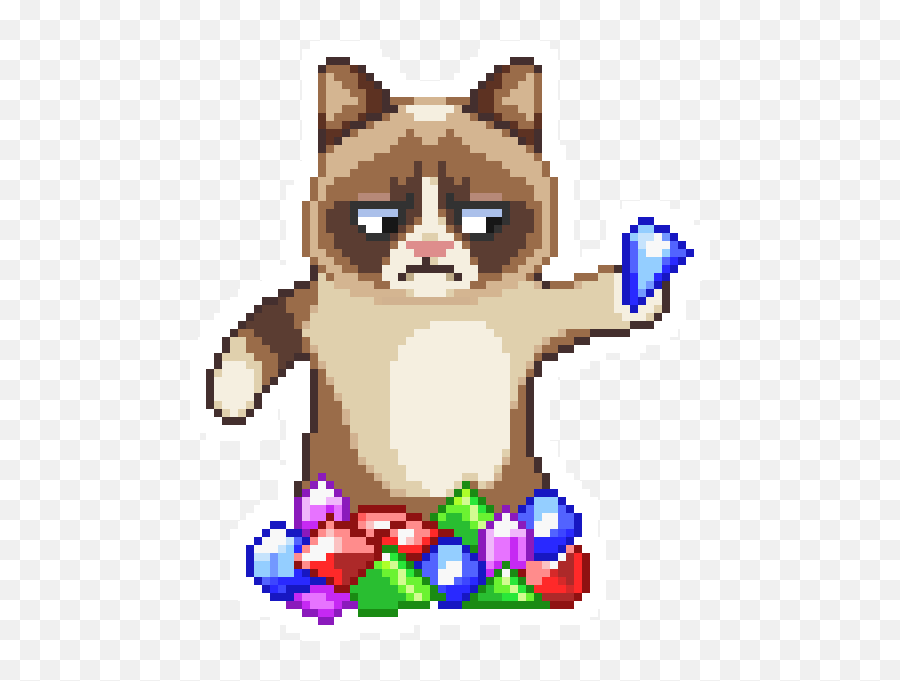 Pet Park - Pixel Grumpy Cat Gif Emoji,Futurama Slack Emoji