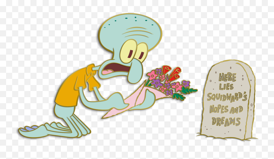 Here Lies Squidwardu0027s Hopes And Dreams 2 - Pack Pin Set Fictional Character Emoji,Squidward Text Emoticon