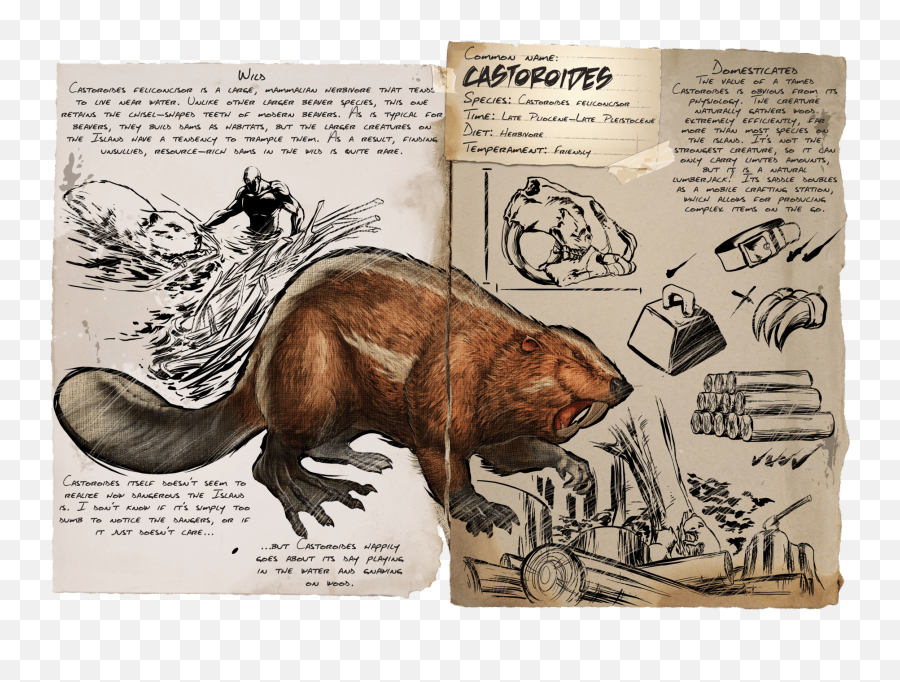 Castoroides - Official Ark Survival Evolved Wiki Castoroides Ark Emoji,Gray Beaver Emoticons