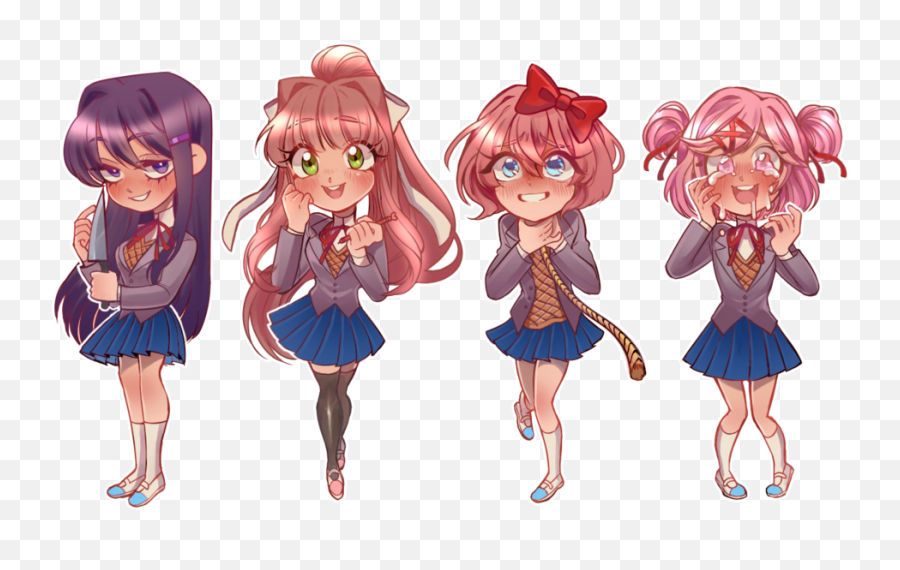 Randomcatz4life On Scratch - Yuri Natsuki Sayori And Monika Emoji,Doki Doki Literature Club Emojis