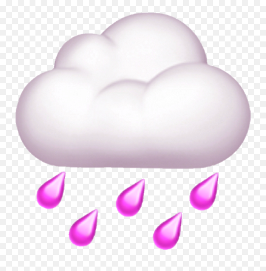 Download Clouds Cloud Rain Raining Pink - Cloud Emoji Png Pink,Pink Emoji