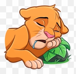 Simbasleep - Discord Emoji Simba Stickers Whatsapp,Sleeping Emoji